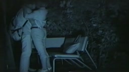 闇夜の公園カップル盗撮