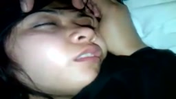 Sleeping girl eyeheck