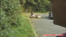 Asian chick fucked outdoors