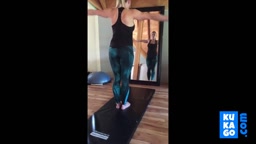 extremely hot muscle woman fucked after yoga class