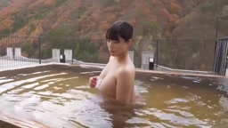 爆乳湯けむり撮影会