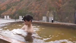 爆乳湯けむり撮影会