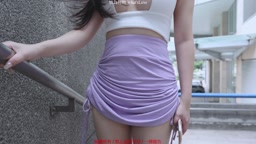 K)淡紫色抽繩短裙純欲穿搭｜라일락 드로스트링 스커트 순수한 착용 욕구｜ライラック色の巾着スカート純粋に着たいという欲求｜