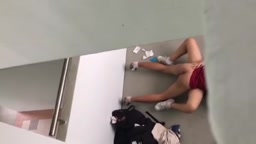 asian student fucking on staircase