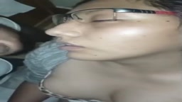 Cumming in sleeping girls mouth