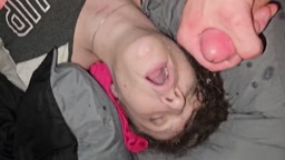 sleeping facefuck and cum in throat