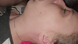 sleeping facefuck and cum in throat