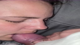 Sleeping wife gets a facial