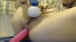 Double Orgasm Squirt with Anal Vibrator