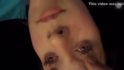 Blue-eyes girl unconscious in bed getting played with hands and eyes