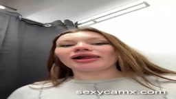 Horny slut get facial after hard sex in public changing room live at sexycamx