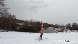 Nude Skiing Solo Female With Tattoos