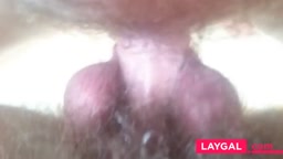 Hairy Amateur Squirter Covered in Cum