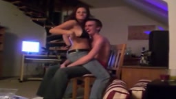 Topless Lap Dance by Busty Amateur