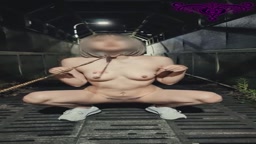 尻尾付きプラグ露出調教