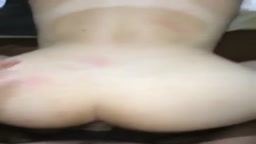 日焼け跡がエロいJDをバックでハメ