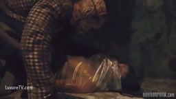 Fear wetting herself at 9:14. Horror porn video