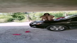 Masturbation on the Hood of the Car
