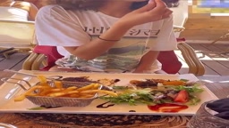 Taking Off Panties in a Restaurant