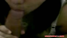 Big-Breasted Malay Woman Gives Blowjob to Lucky Guy
