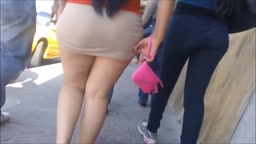 Candid Girl Butt Mini Skirt