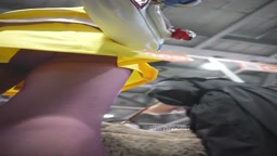 Upskirt cosplayer