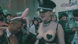 ハロウィーン ストリート露出