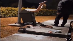 girlfriend in a trash can