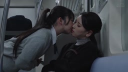【鉄道】2人の唇〝連結〟Chu！レズキス電車☆紗々原ゆり・泉りおん【モザイク有】