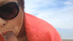 個人撮影　海岸フェラ