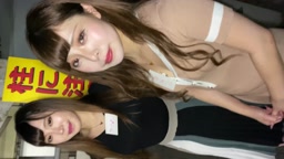 4K 前篇 エッチな交渉・渋◯のガールズバーのギャル２人組にお金渡しておっぱいお触り・手コキぶっかけ