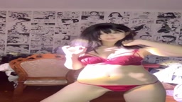 赤い下着でエロく踊る49