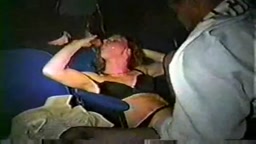 Blond Whore Fucks and Blows BBC and BWC in Movie Theater