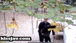 公園カップル立ちバック射精まで