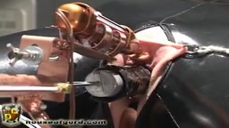 Kinky old perv puts woman in a homemade sex contraption part 0ne