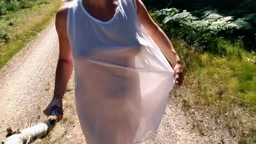 Lakeside masturbation