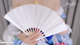 Misaki Suzuki - cosplay Ayaka Kamisato - Genshin Impact (2)