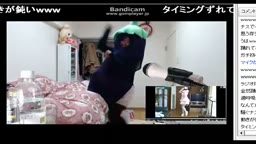 ちーやん　20歳の誕生日記念　なすのコスプレでルカルカダンス