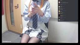 .黒パンスト　配信オナ