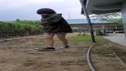 野外　アナルパール　調教