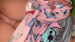 (GOAT) sexy brunette in pajamas anally used