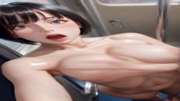 電車で全裸の露出美女!! 概要欄見てね🫶