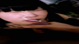 顔射からのお掃除