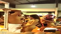 Nude girls in a fitness club