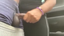 BBC handjob in public