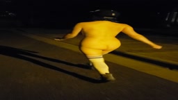 Nude walk at night