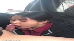 車内フェラ(雨47)