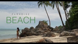 Sexy model Kahlisa strips and oils up on the beach