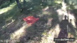 Russian MILF Hogtied in the Forest