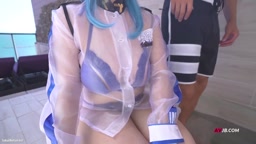 【コスプレパイズリvol.8】青空の下で開放感と白くて柔らかいおっぱいに包まれるパイズリ挟射